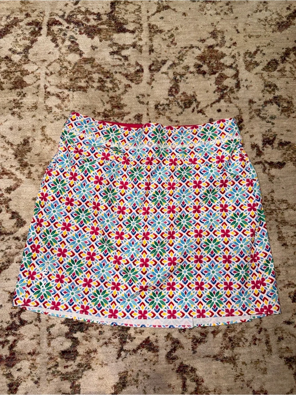 Ralph Lauren Multicolor Floral Mosaic A-Line Skirt - Big Girl’s